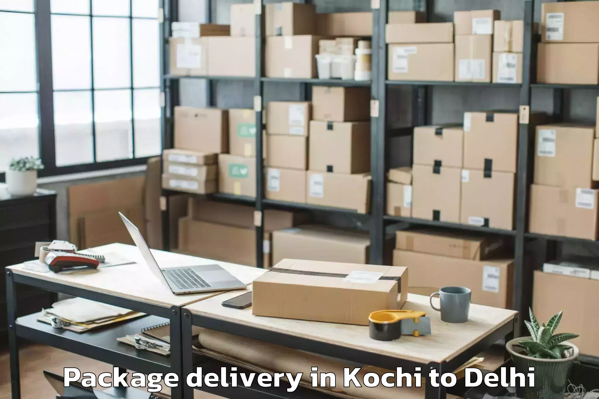 Efficient Kochi to Delhi Airport Del Package Delivery